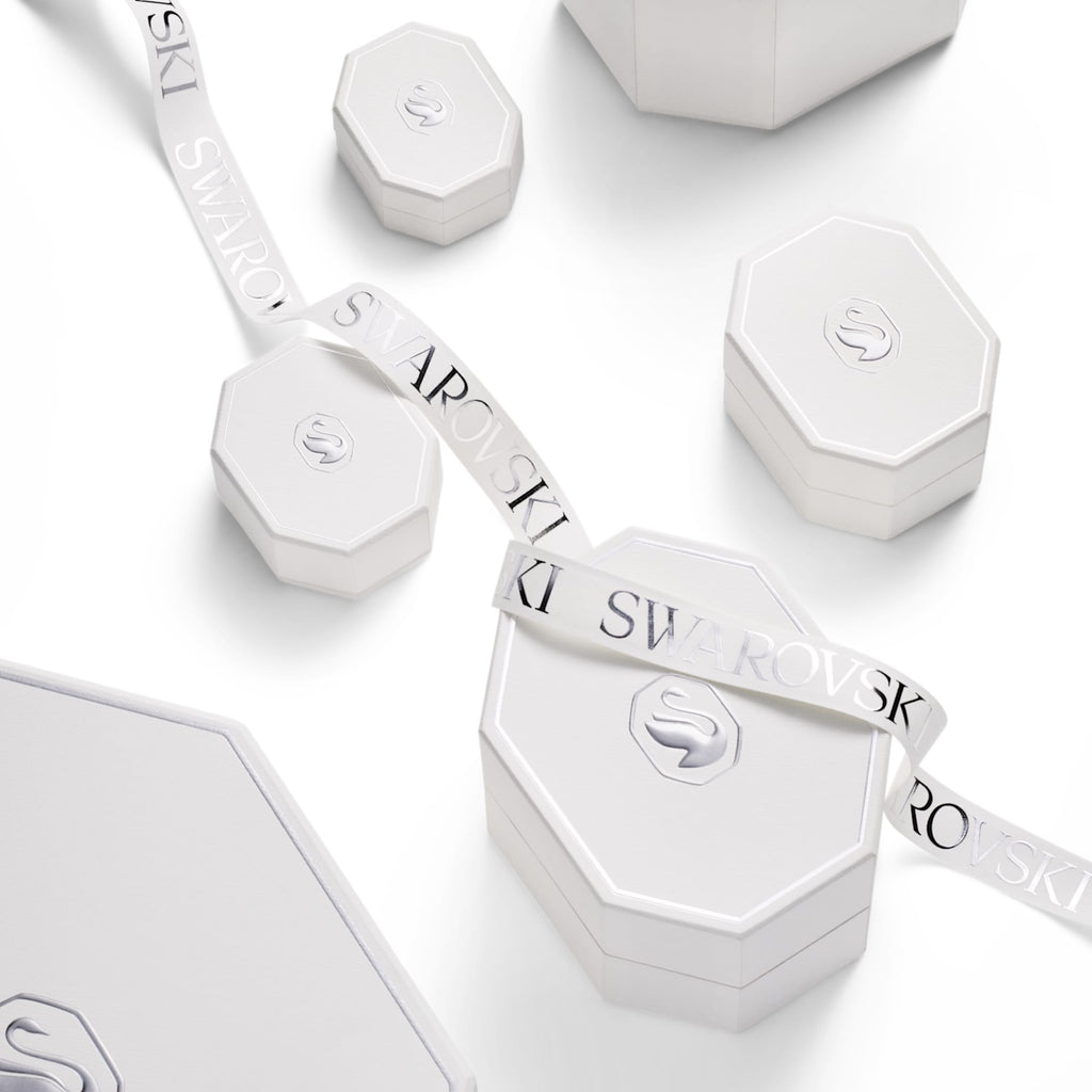 Swarovski Eternity stud earrings Lab-grown diamonds 0.52 ct tw, Round shape, Sterling silver
