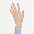 Swarovski Imber bracelet Mixed round cuts, White, Rhodium plated