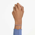 Swarovski Matrix bracelet Round cut, White, 18K gold finish