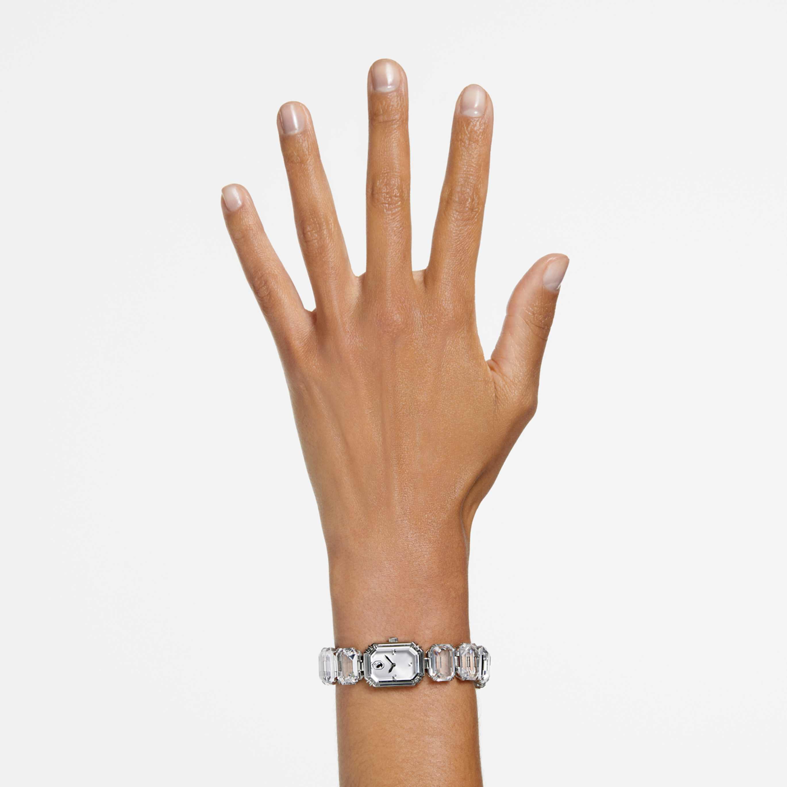 Swarovski Watch Octagon cut bracelet, Green, Champagne gold-tone finish